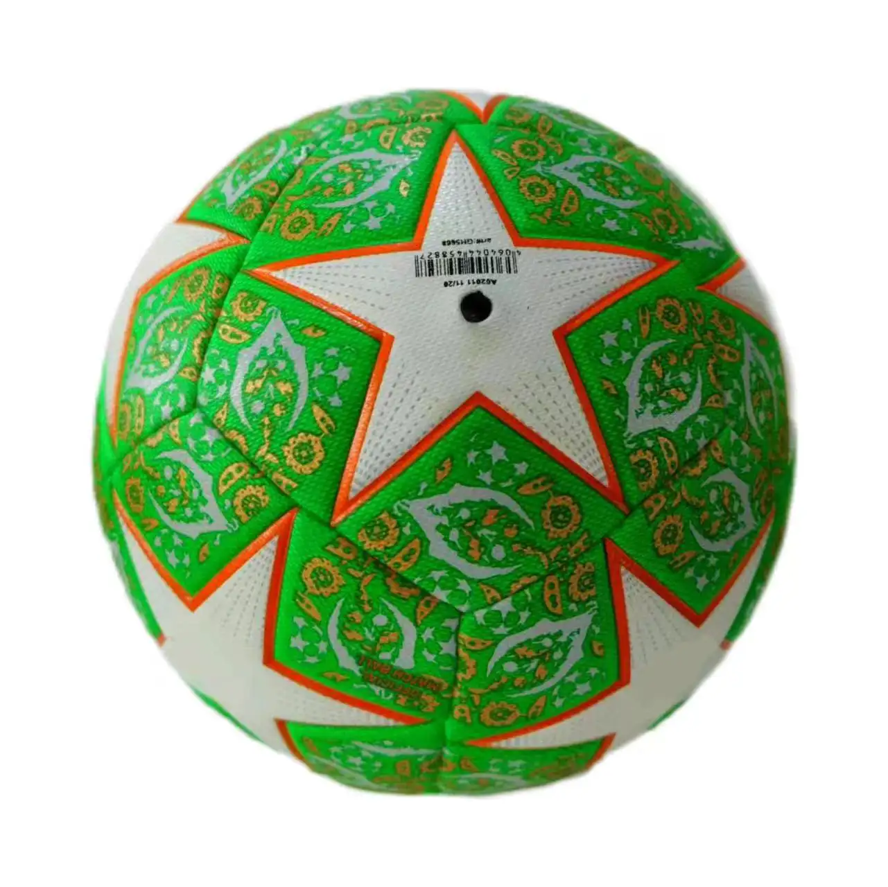 Bola de futebol de PU para treinamento de futebol de cinco estrelas cor verde bola de futebol tamanho 4 e tamanho 5