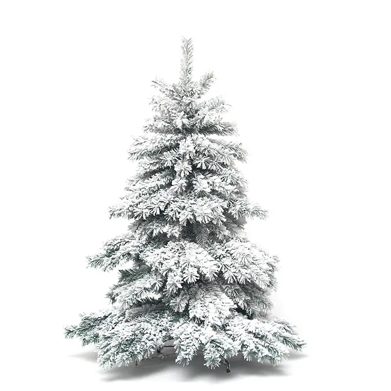 Árvore de Natal de neve artificial em PVC decorado 5FT 6FT 10FT PE Premium mista flocada árvore de natal kerstbomen
