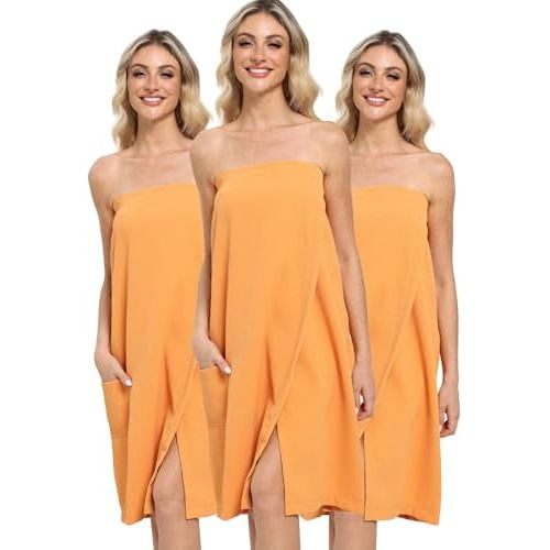 3 Pack Sauna Towel Wrap for Women Yellow