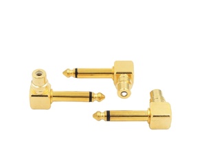 Right Angle <strong>RCA</strong> Jack to 6.35mm 1/4 Mono Male Plug Audio <strong>Headphone</strong> Adapter Connector - Product Image 2