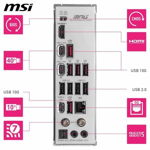 MSI MPG X870E TI WiFi-Motherboard, ATX-Unterstützt AMD 9000/8000 /7000 Prozessoren, AM5-80A SPS VRM, DDR5-Speicher - Product Image 6