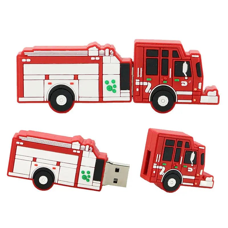 Hot Selling Super Aangepaste Zachte Pvc Truck Usb Nieuwe Auto Vorm Pen Drive Relatiegeschenken 4 8 16 32 128 Gb Usb Geheugenschijf