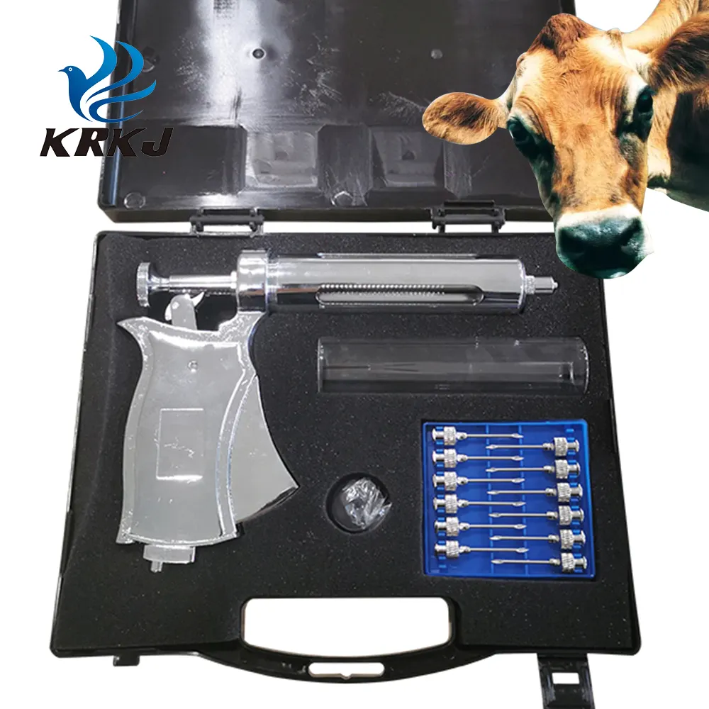 KD114 – seringue continue en métal de 50ml, pistolet vétérinaire, seringue automatique pour les animaux de compagnie