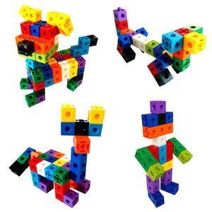 Kök plastik Diy oyuncak sınırsız oluşturma yapış ünitesi küpleri birbirine yapı seti Numberblocks matematik bağlantı santimetre küpleri ile - Product Image 1