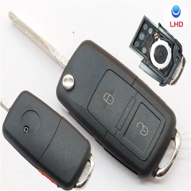 Car Remote Flip Key Shell 2 3 Button Keys Case FobためVW