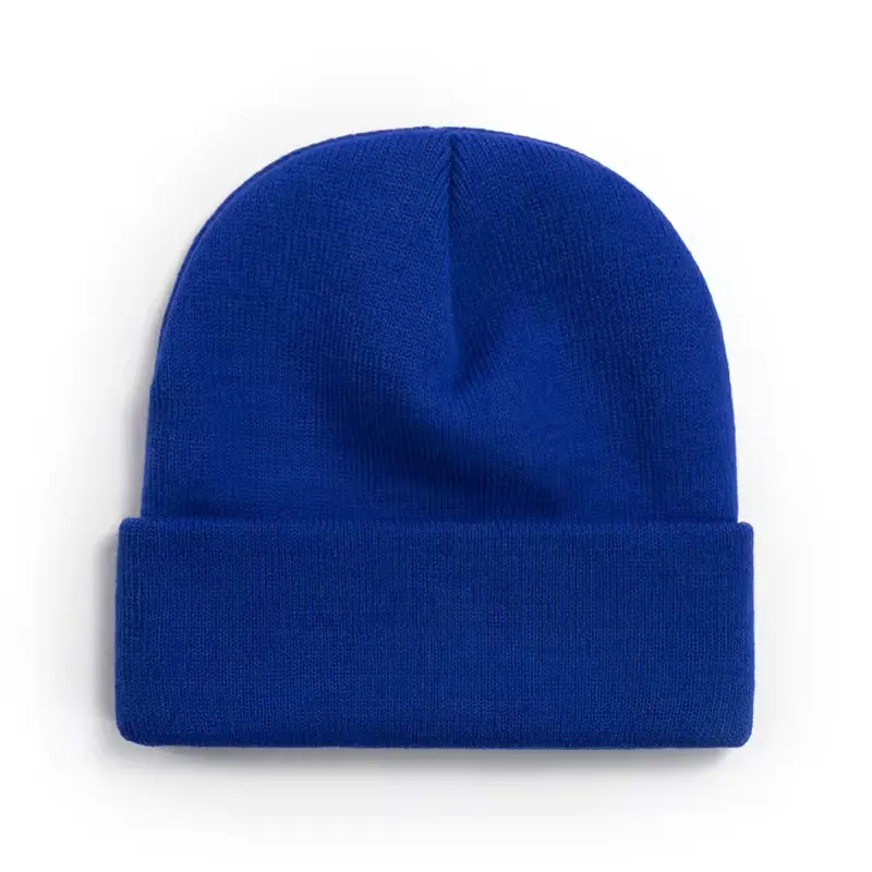 Menjahit pria Premium Itch-bebas dicampur akrilik kustom manset Rib rajut MOQ rendah Beanie topi musim dingin Toque topi