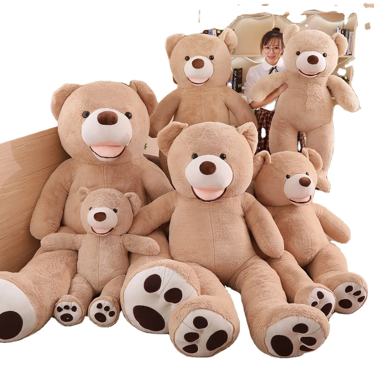Precio al por mayor 40cm los Estados Unidos gran oso juguetes de peluche peluches gigante americano oso de peluche para niños regalo