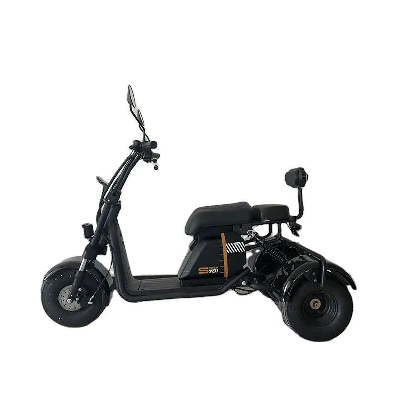 China Electric Citycoco 1500 Mini 3 rodas Bateria Motocicleta Brinquedos elétricos para crianças adultas 3 Wheel Electric Drift Trike Scooter