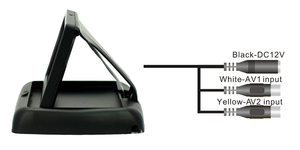 ISO Factory 4.3 Inch Baby Car Monitor Foldable <strong>Display</strong> Screen Monitor 2 Video <strong>Input</strong> Rearview Monitor - Product Image 5