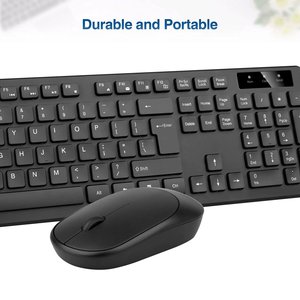 Juego de ratón y teclado inalámbrico de ordenador personalizado OEM de tamaño completo 2,4 GHz combos de ratón y teclado inalámbrico USB silencioso - Product Image 6