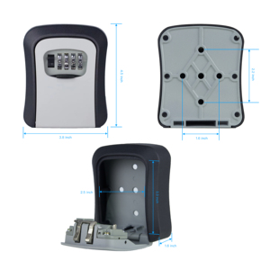 Kombination scode & 4-stelliger digitaler Schlüssel Aluminium-Sicherheits-Wand halterung Schließfach schlüssel Sichere Aufbewahrung für sichere Safes - Product Image 3