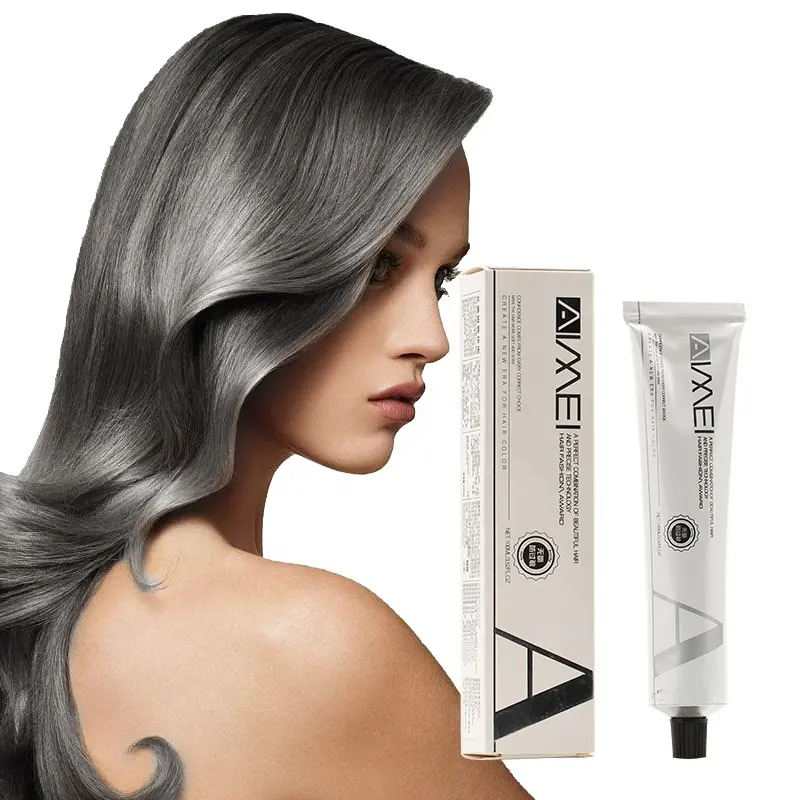 Private Label AIMEI professionale salone a basso tenore di ammoniaca grigio scuro tinture per capelli Color crema Color colore permanente crema