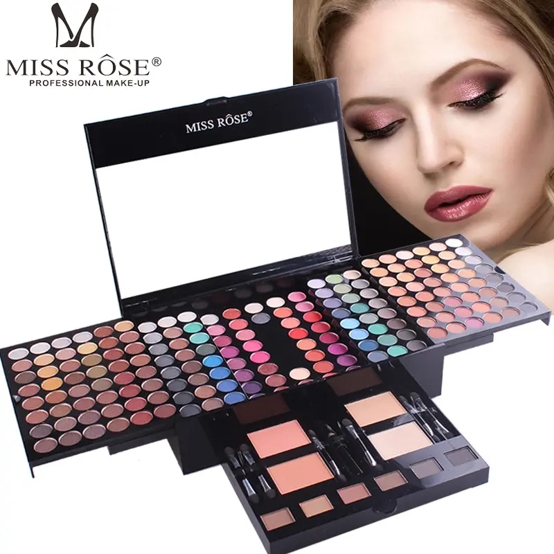 MISS ROSE 180 color piano box eye shadow blush repair set trucco plate makeup box all'ingrosso