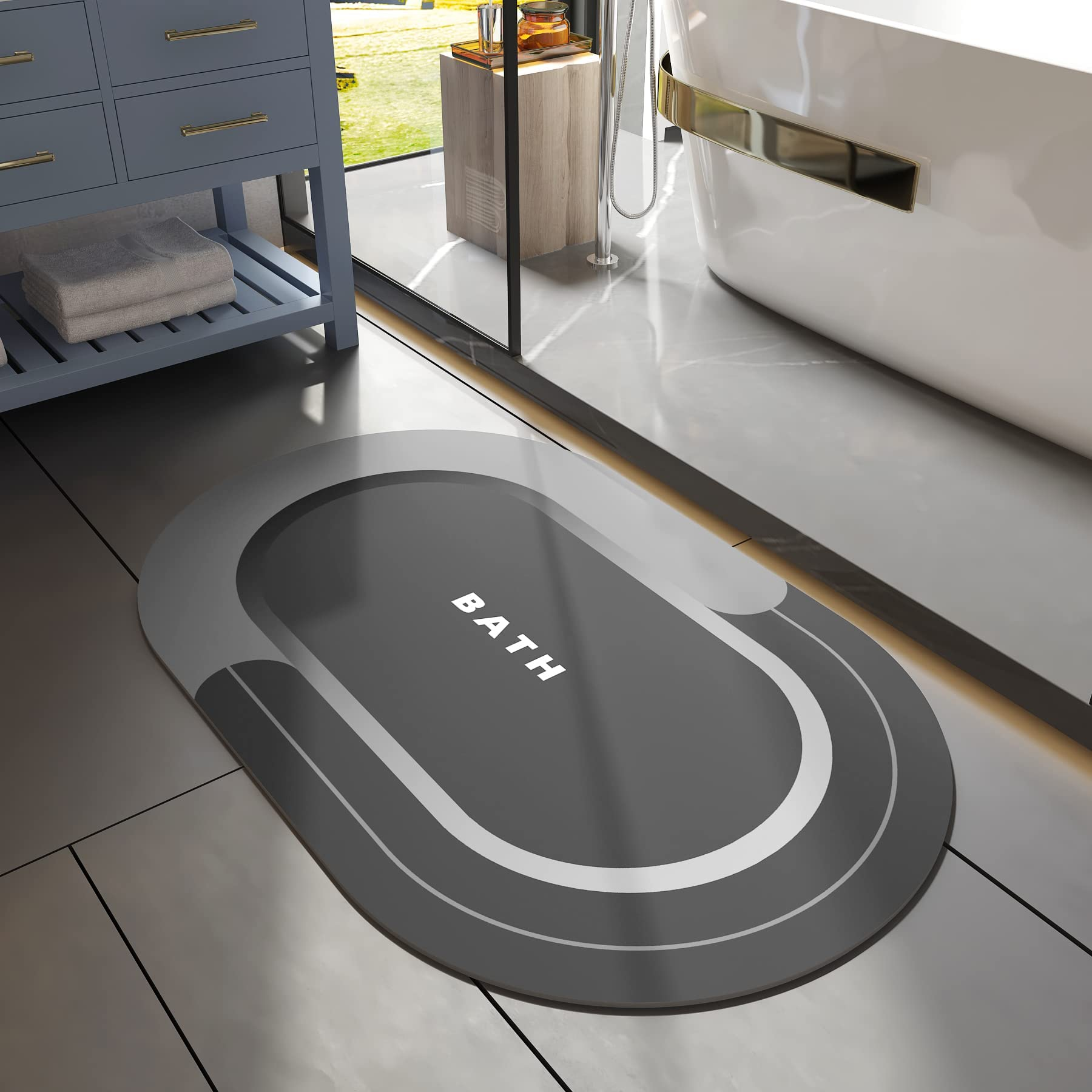 tapis de bain en diatomite