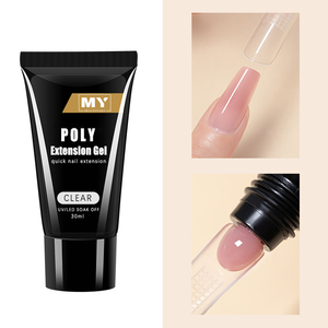 MyBeautyNails OEM özel etiket temizle çıplak pembe kamuflaj UV jel Builder tırnak uzatma kiti setleri poli jel tırnak uzatma - Product Image 5