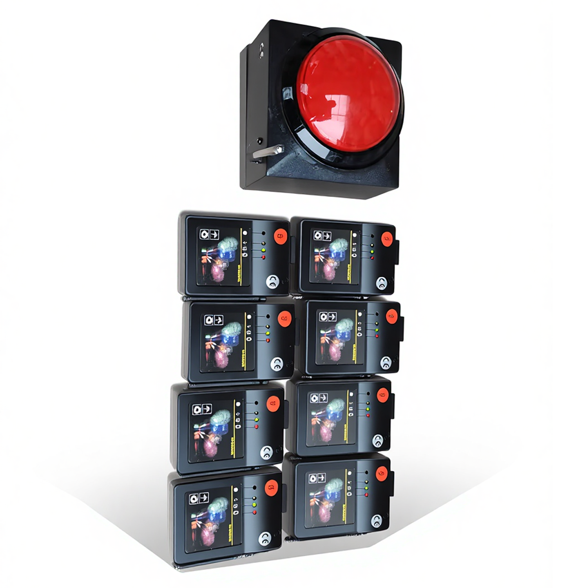 Ensemble de boutons rouges