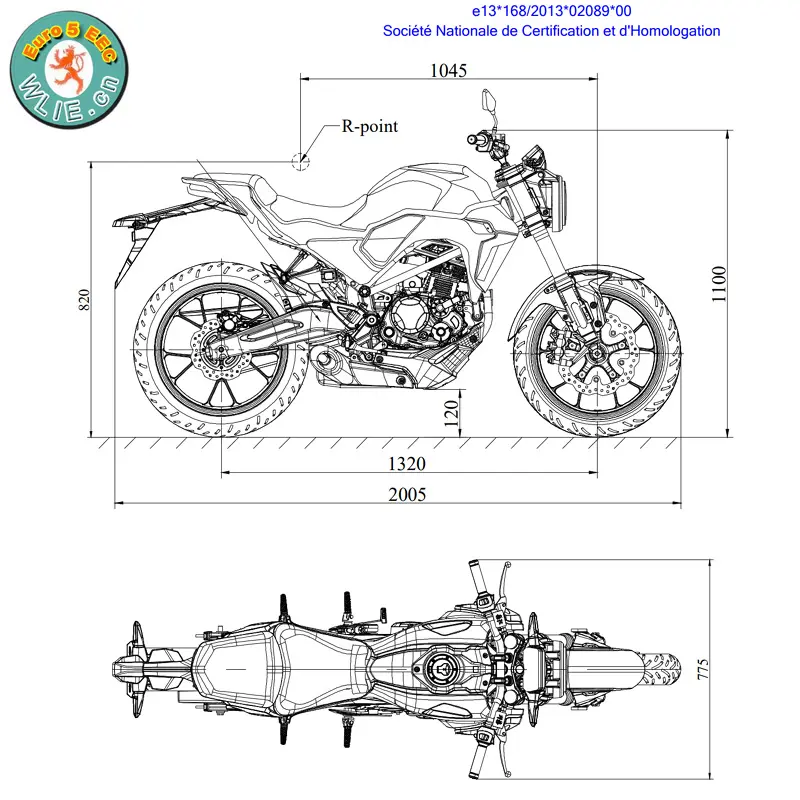 Neues Design Sport-Scooter 4-Takt-Kinder-Motorrad Gelände-Benzin-Motorrad 50cc 50cc, 125cc CK Plus mit Euro 5 EWG