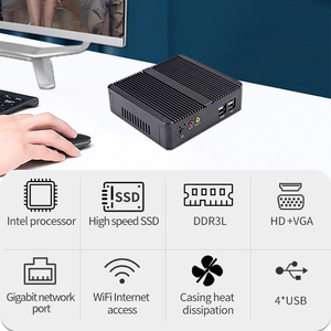 Kostenloser OEM lüfterloser Mini-PC J1900 J1800 N2830 MSATA Speicher mikro-eingebetteter Computer tragbarer Desktop industrieller PC - Product Image 5