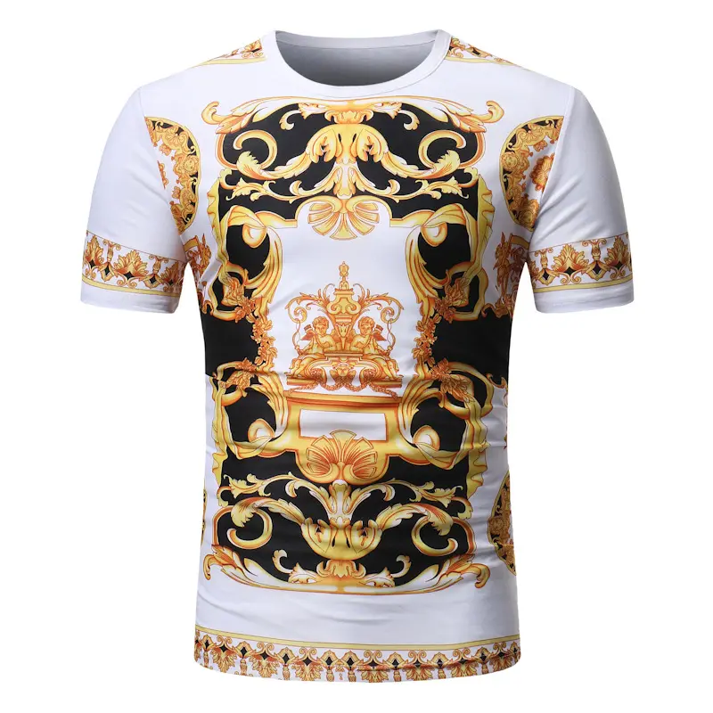 Sidiou Group High Quality Short Sleeve Spatter Paint Printed Tee Shirt Printing 3d Sublimation tシャツ