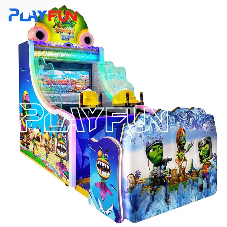 PlayFun Popular Ticket Redemption Zombie Kiddie Kids Gun Water Shooting Arcade Máquina de videojuegos