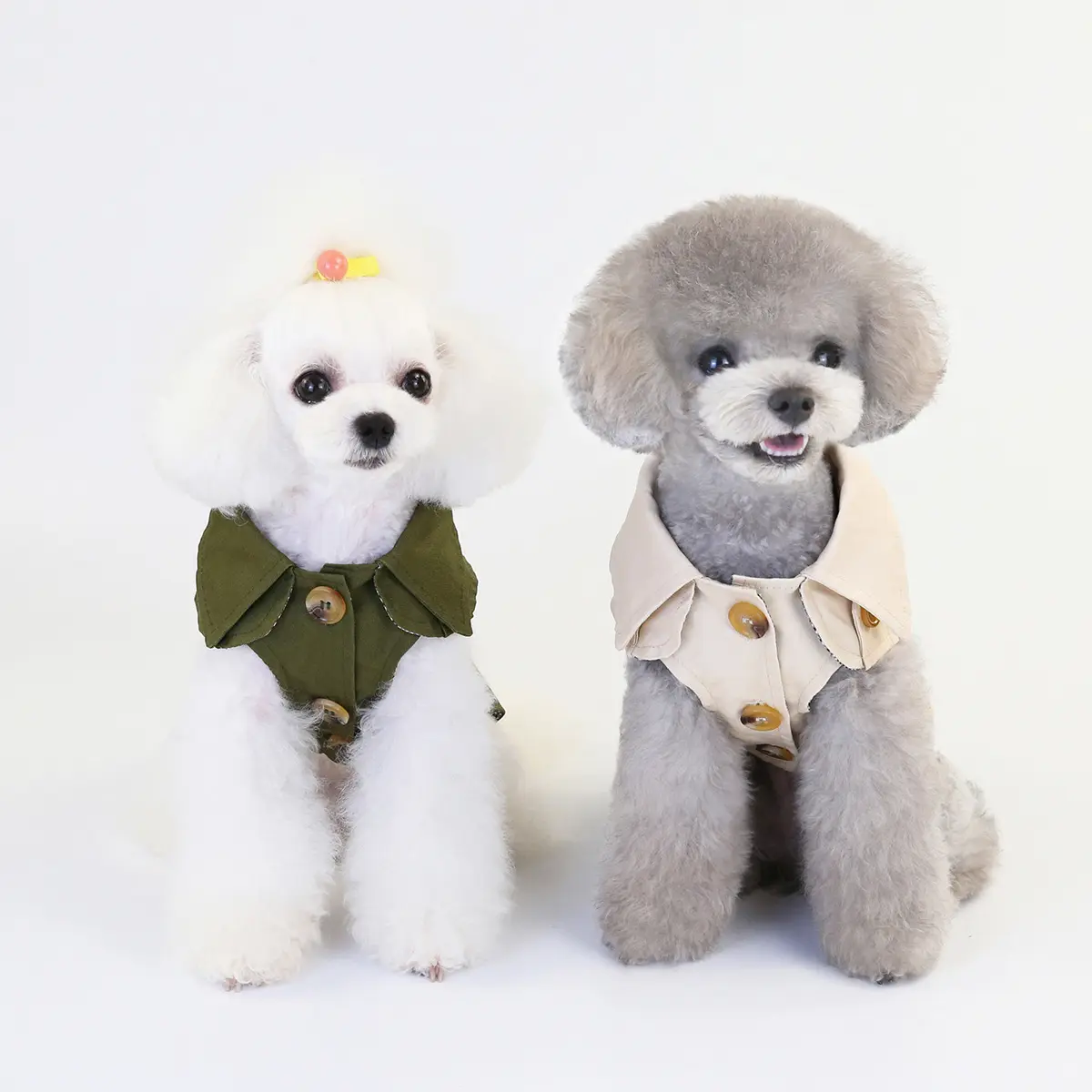 Vêtements pour chiens Doublure de tempérament Trench pour chien avec ceinture Veste pour chien de style échantillon d'hiver et d'automne Trench Coat