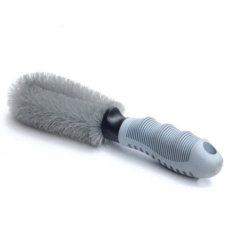 Brosse à roue Dm-092 avec revêtement en caoutchouc gris.