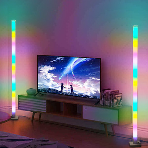 Fantezi köşe LED zemin lambası RGBW renkler değiştirilebilir USB şarj uzaktan & APP kontrol atmosfer 360 RGB tüp değnek ayakta lamba - Product Image 3