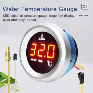 Medidor de temperatura del agua de 52mm, medidor Digital para coche, pantalla LED de 9-36V con función de alarma de Sensor de temperatura - Product Image 3