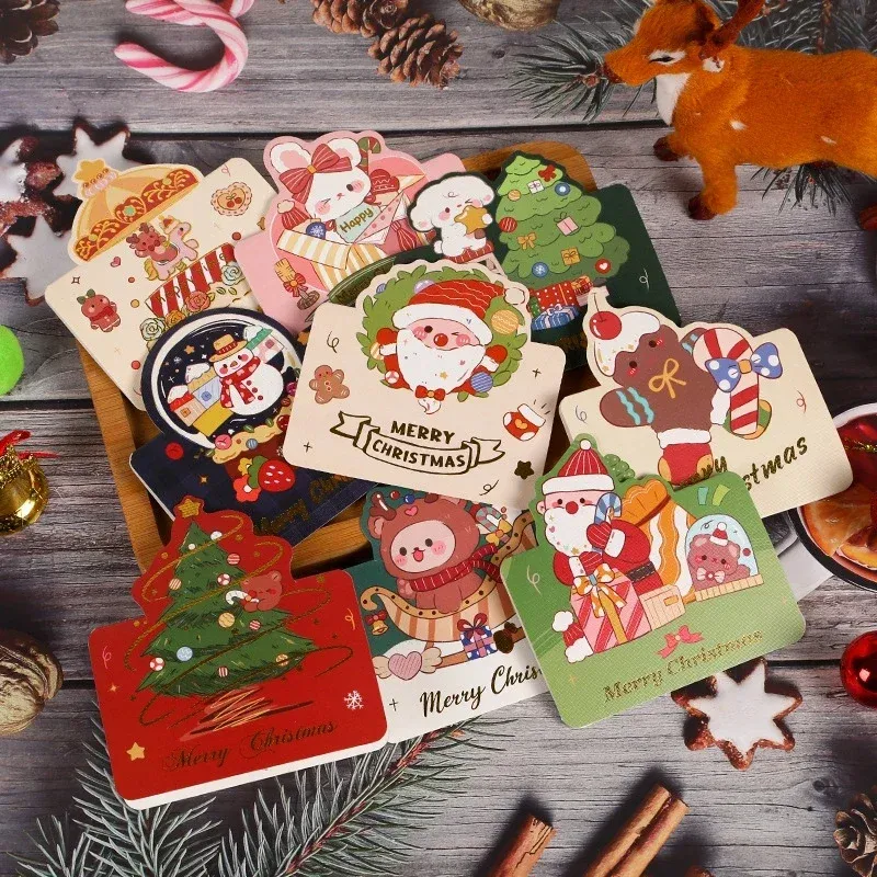 Cartes de vœux de joyeux Noël Cartes de vœux imprimées en papier personnalisées de luxe Carte de vœux de remerciement avec impression personnalisée