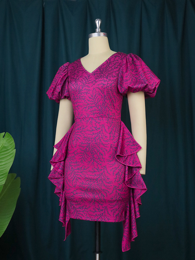 Rose Sexy Party Shiny Spaghetti Empire Sheath Women's Prom Ruffles Dresses