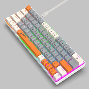 Redwingy V500 Teclado mecánico para juegos de 63 teclas ABS RGB retroiluminado Durable Mini interfaz tipo C Teclado con cable USB para tableta - Product Image 5