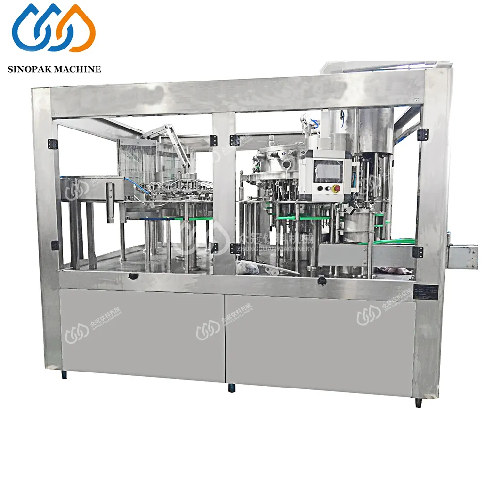 Maquinaria de llenado de bebidas carbonatadas, planta de fabricación de agua de Soda fabricada en China
