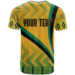 Jamaican Sunshine Style Tee Palm Accents Coastal Typography for Tropical Streetwear
