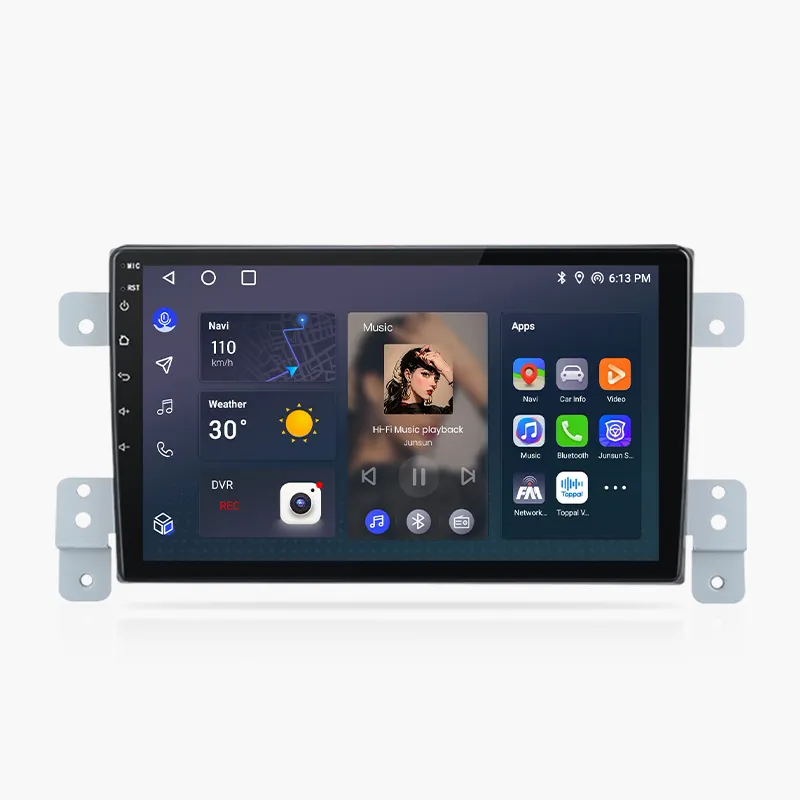 Junsun V1 UKสต็อกไร้สายCarPlay Androidวิทยุรถยนต์สําหรับSuzuki Grand Vitara 3 2008 2005-2015 รถหน่วยมัลติมีเดีย