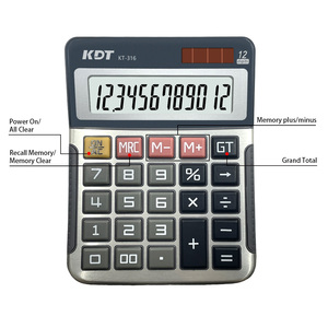 Solar Powered Rubber Desktop Calculator Basic Office <strong>Accounting</strong> <strong>Tool</strong> for Daily Use for School - Product Image 4
