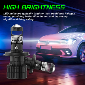 Fateyeye อุปกรณ์เสริมรถยนต์ระบบไฟส่องสว่างอัตโนมัติ LED H11 H7 H4 100W Bi LED โปรเจคเตอร์เลนส์ไฟหน้า - Product Image 4