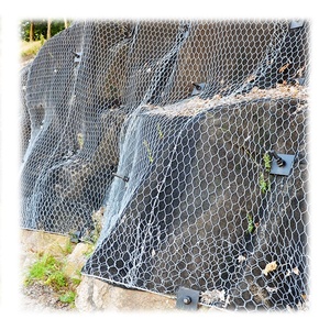 Rete di protezione per caduta rockfall zincato e pvc rivestito di roccia rete metallica esagonale - Product Image 2