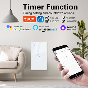 SIXWGH Smart Wand schalter WiFi Smart life App Control Timer House Wireless Touch Glas Lichtsc halter Unterstützung Google Home Alexa - Product Image 4
