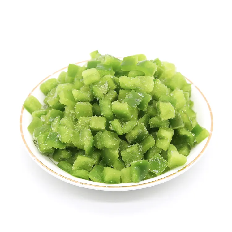 IQF cubo di verdure fetta di dadi peperone verde congelato