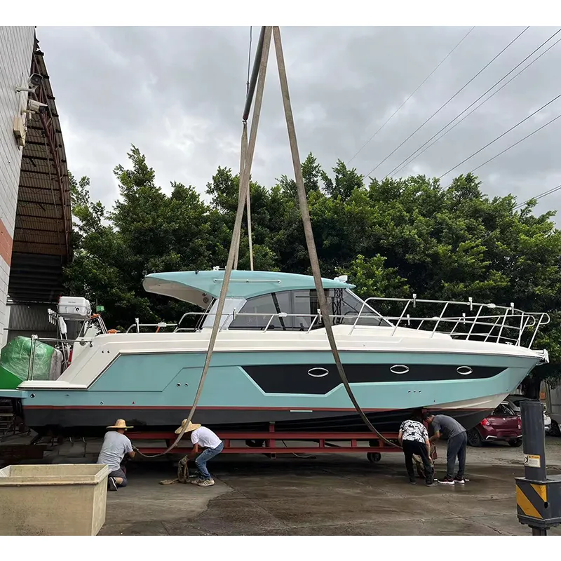 قارب عائلي طراز Profisher سريع للصيد بموتور وبحجم 12.8 متر/42 قدم بمقصورة فاخرة من الألياف الزجاجية للبيع