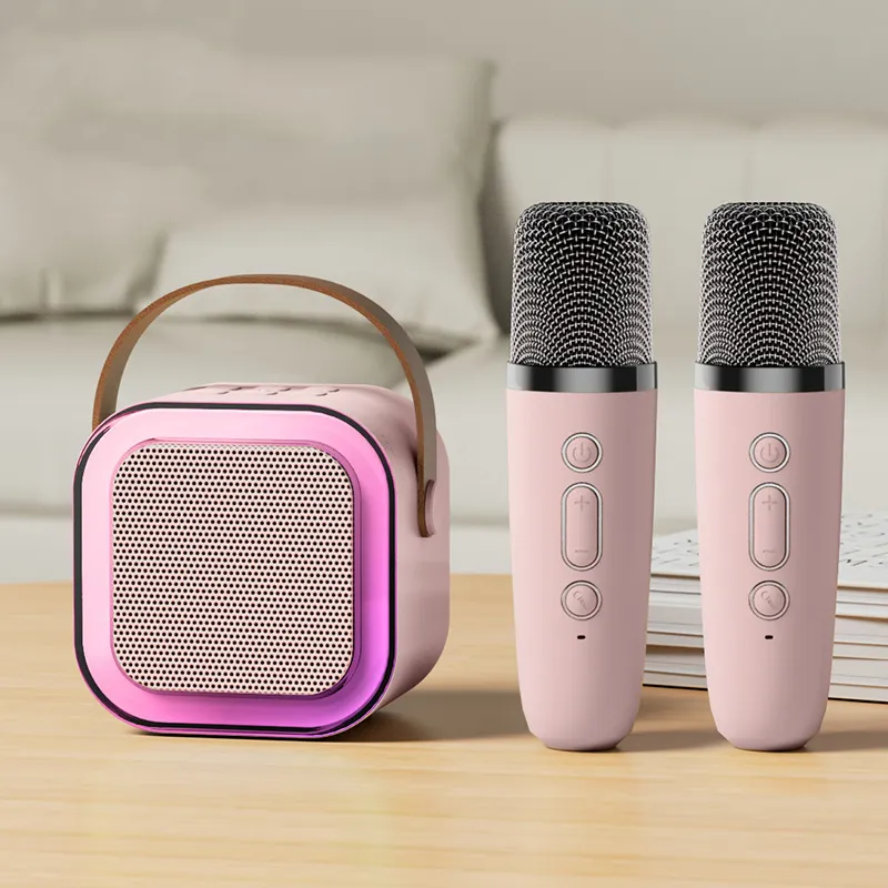 Petit lecteur portable TWS de karaoké pour enfants, haut-parleur de karaoké Bluetooth avec microphone sans fil, vente en gros