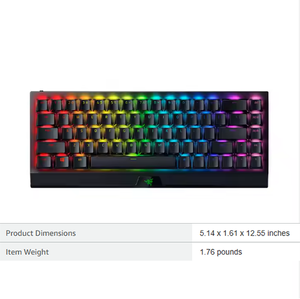 黑寡妇V3迷你超高速原装Razer 68键RGB机械游戏无线键盘 - Product Image 2