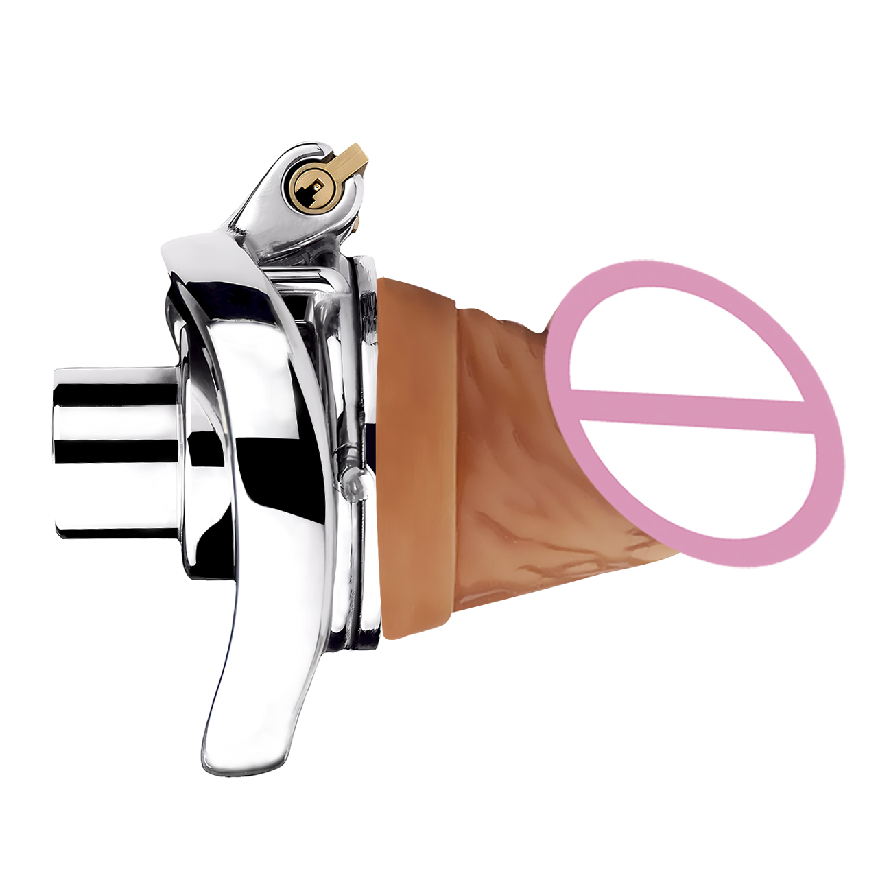 curved ring cage+S dildo