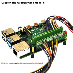 Ahududu Pi mikro GPIO Terminal bloğu kesme panosu modülü, Pi 4B/3B +/sıfır 2 W için GPIO genişletme kartı mikro konektörü