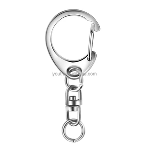 <strong>Key</strong> Ring Clips Accessories D Snap Hook Lobster Clamp,<strong>C</strong> Snap Hook Metal DIY Keychain Ring Parts with 8 <strong>Shape</strong> Swivel Eye Hook - Product Image 2