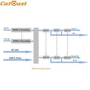 24 in 1 CATV Multi <strong>Channels</strong> Cvbs to Ip SD Rf Analog Video Encoder Modulator for Hotel TV System - Product Image 2