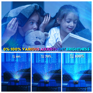 USB RGB LED yıldız projektör deniz dalga projektör gece lambası yatak odası gökyüzü için müzik hoparlörü ve uzaktan kumanda ile yeşil lazer - Product Image 6