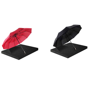 免费样品中国供应商彩色纯色3折叠伞 - Product Image 5