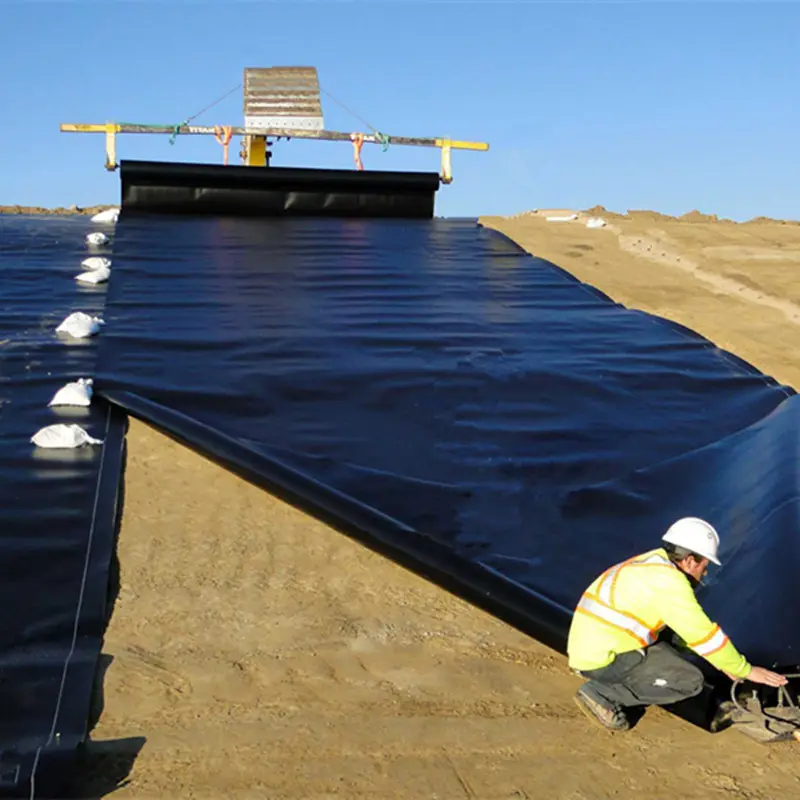 Hdpe Lldpe Pvc Waterdichte Geomembrane Fabrikanten Viskwekerij Plastic Vijver Liner Voor Aquacultuur