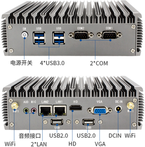 Commercio all'ingrosso della fabbrica industriale Fanless Box PC Core i3 i5 i7 Mini PC VGA WIN7 WIN8 WIN10 Linux Industrial Computer